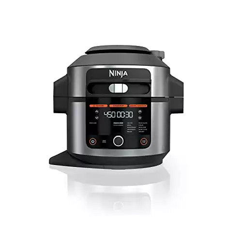 Ninja Foodi 6.5 Qt. 14-in-1 Pressure Cooker Steam Fryer with SmartLid and 2-Layer Capacity - Silver/Black